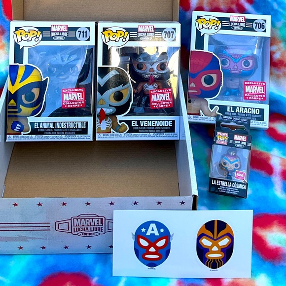 Marvel Other - Funko Pops Marvel Collection set- lucha libre